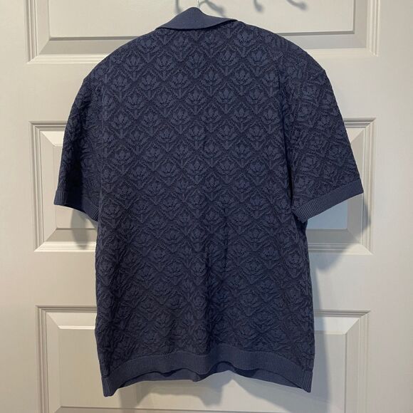 Abercrombie navy blue sweater button down, size XS - Picture 2 of 7